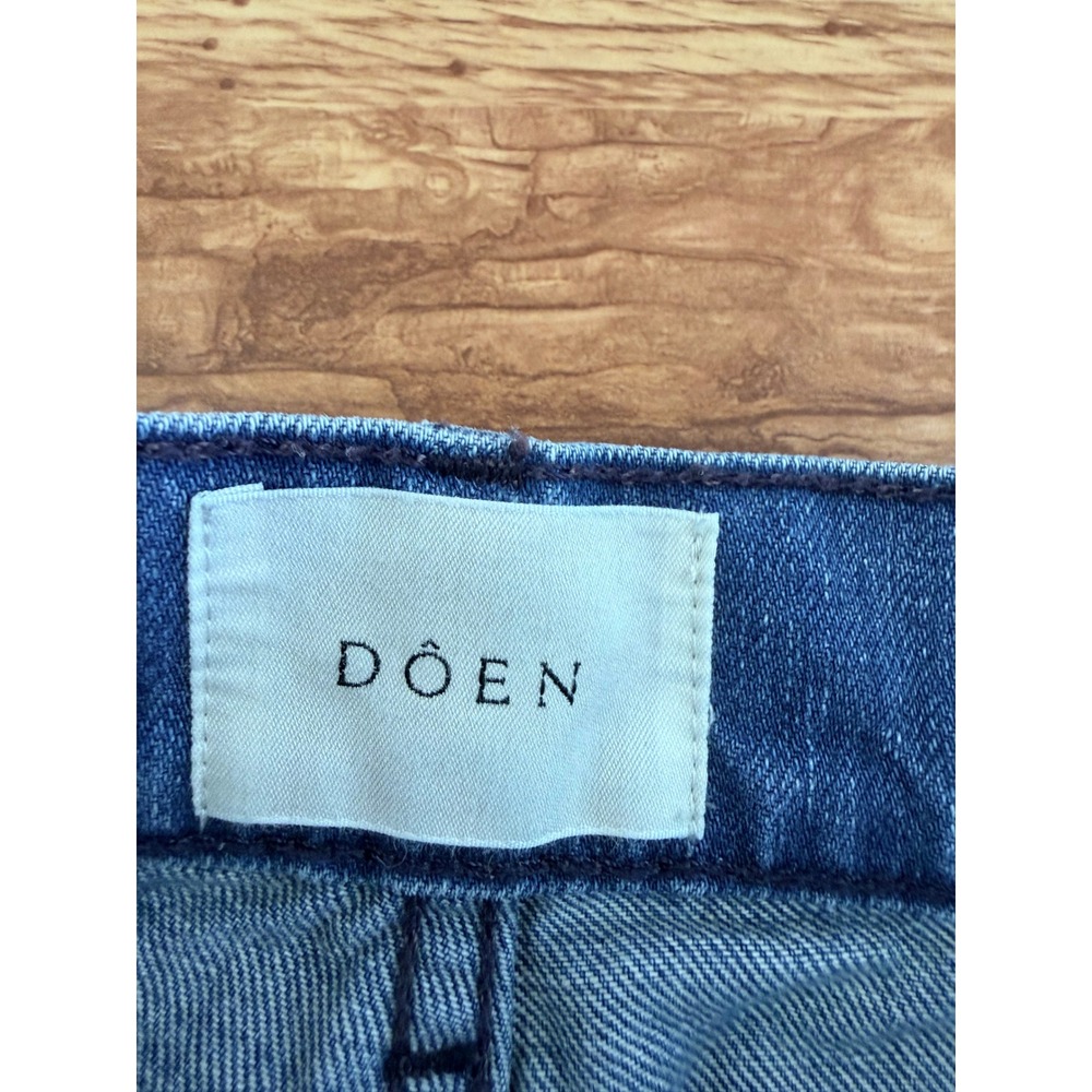 DOEN Maritime Jean Patch Pocket Jeans Size 28 in Menton Wash Blue Made in USA - Picture 4 of 15
